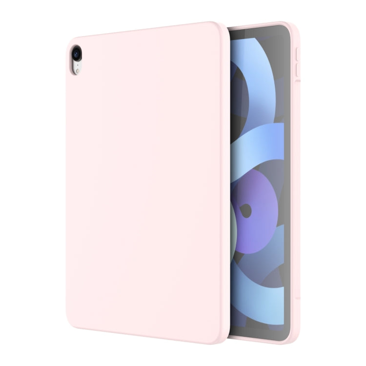 For iPad Air 2022 /  Air 2020 10.9 Mutural Silicone Microfiber Tablet Case(Pink)