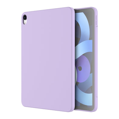 For iPad Air 2022 /  Air 2020 10.9 Mutural Silicone Microfiber Tablet Case(Lavender)