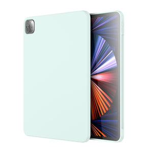 For iPad Pro 11 inch Mutural Silicone Microfiber Tablet Case(Sky Blue)