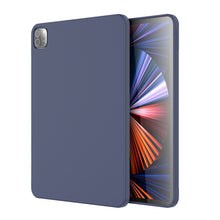 For iPad Pro 12.9 inch Mutural Silicone Microfiber Tablet Case(Midnight Blue)