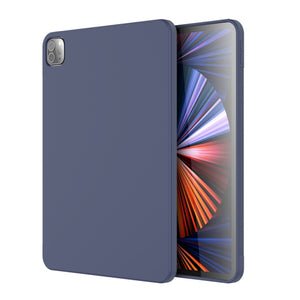 For iPad Pro 12.9 inch Mutural Silicone Microfiber Tablet Case(Midnight Blue)