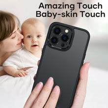 For iPhone 13 ROCK U-shield Skin-like PC+TPU Phone Case(Black)