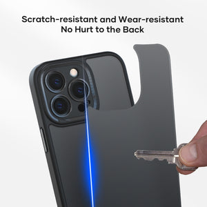 For iPhone 13 ROCK U-shield Skin-like PC+TPU Phone Case(Black)