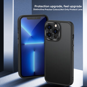 For iPhone 13 Pro ROCK U-shield Skin-like PC+TPU Phone Case (Black)