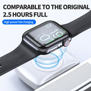 JJT-997 Type-C Interface Earphone and Watch Double-sided Wireless Charger for AirPods & iWatch(White)