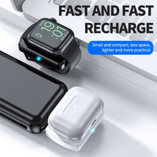 JJT-997 Type-C Interface Earphone and Watch Double-sided Wireless Charger for AirPods & iWatch(Black)