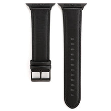 For Apple Watch Series 8&7 41mm / SE 2&6&SE&5&4 40mm / 3&2&1 38mm Oil Wax Crazy Horse Texture Genuine Leather Watch Band(Black)