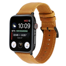 For Apple Watch Series 7 45mm / 6 & SE & 5 & 4 44mm / 3 & 2 & 1 42mm Oil Wax Crazy Horse Texture Genuine Leather Watch Band(Light Brown)