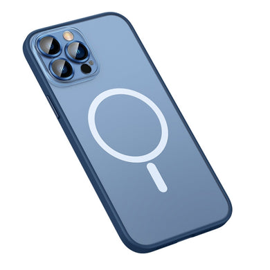 For iPhone 12 Pro Max MagSafe Matte Phone Case(Dark Blue)