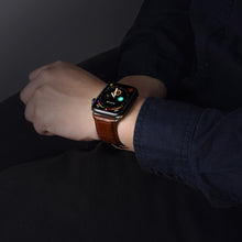 For Apple Watch Ultra 49mm / Series 8&7 45mm / SE 2&6&SE&5&4 44mm / 3&2&1 42mm Cowhide Crocodile Texture Strap Watch Band(Coffee)