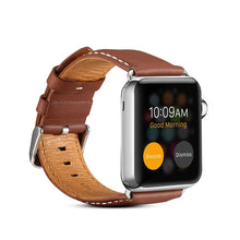 For Apple Watch Series 8&7 41mm / SE 2&6&SE&5&4 40mm / 3&2&1 38mm Environmental Protection Genuine Leather Watch Band Watch Band(Light Brown)