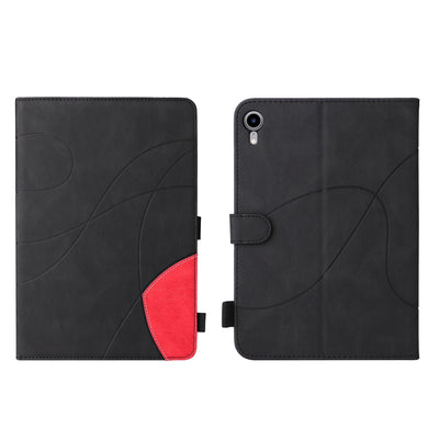 Dual-color Splicing Horizontal Flip Leather Tablet Case For iPad mini 6(Black)