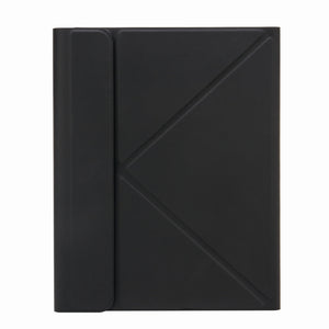 H-102S Monochrome Backlight Bluetooth Keyboard Leather Case with Rear Three-fold Holder For iPad 10.2 2020 & 2019 / Pro 10.5 inch(Black)