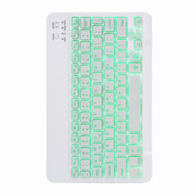 H-097S Monochrome Backlight Bluetooth Keyboard Leather Case with Rear Three-fold Holder For iPad 9.7 2018 & 2017(Rainbow)