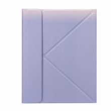 H-109S Monochrome Backlight Bluetooth Keyboard Leather Case with Rear Three-fold Holder For iPad Pro 11 inch 2021 & 2020 & 2018 / Air 2020 10.9(Purple)