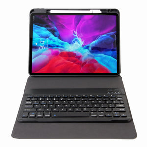 H-102 Bluetooth Keyboard Leather Case with Rear Three-fold Holder For iPad 10.2 2020 & 2019 / Pro 10.5 inch(Dark Night Green)