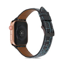 Crocodile Texture Leather Watch Band for Apple Watch Ultra 49mm / Series 8&7 45mm / SE 2&6&SE&5&4 44mm / 3&2&1 42mm(Green)