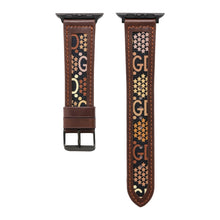 Genuine Leather + GD Knitting Watch Band for Apple Watch Ultra 49mm / Series 8&7 45mm / SE 2&6&SE&5&4 44mm / 3&2&1 42mm(Beige)