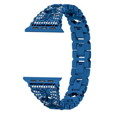 Stainless Steel Watch Band For Apple Watch Series 8&7 41mm / SE 2&6&SE&5&4 40mm / 3&2&1 38mm(Blue)