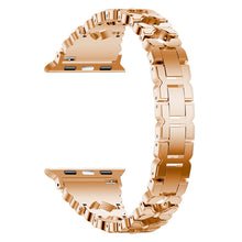 Stainless Steel Watch Band For Apple Watch Series 8&7 41mm / SE 2&6&SE&5&4 40mm / 3&2&1 38mm(Rose Gold)