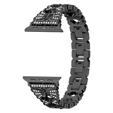 Stainless Steel Watch Band For Apple Watch Ultra 49mm / Series 8&7 45mm / SE 2&6&SE&5&4 44mm / 3&2&1 42mm(Black)