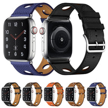 PU Silver Buckle Watch Band For Apple Watch Series 8&7 41mm / SE 2&6&SE&5&4 40mm / 3&2&1 38mm(Royal Blue)