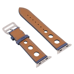 PU Silver Buckle Watch Band For Apple Watch Ultra 49mm / Series 8&7 45mm / SE 2&6&SE&5&4 44mm / 3&2&1 42mm(White)