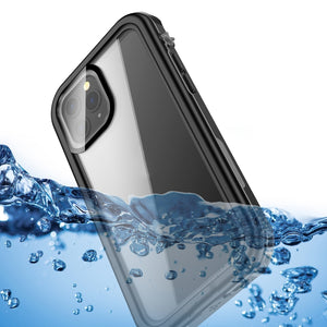 For iPhone 12 mini Waterproof Full Coverage PC + TPU Phone Case (Black)