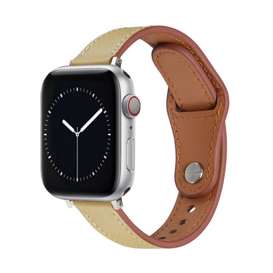 Nail Button Watch Band For Apple Watch Series 8&7 41mm / SE 2&6&SE&5&4 40mm / 3&2&1 38mm(Apricot)