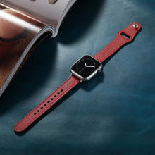 Nail Button Watch Band For Apple Watch Ultra 49mm / Series 8&7 45mm / SE 2&6&SE&5&4 44mm / 3&2&1 42mm(Dark Red)