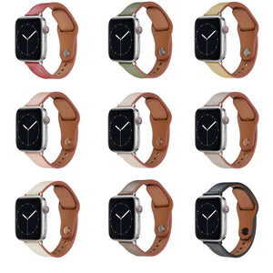 Nail Button Watch Band For Apple Watch Ultra 49mm / Series 8&7 45mm / SE 2&6&SE&5&4 44mm / 3&2&1 42mm(Black)