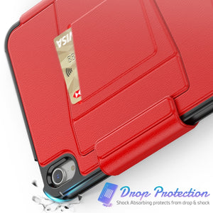 For iPad mini 6 Smart B Magnetic Leather Tablet Case(Red)