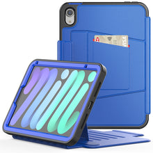 For iPad mini 6 Smart B Magnetic Leather Tablet Case(Blue)