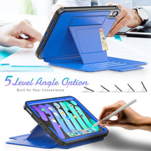 For iPad mini 6 Smart B Magnetic Leather Tablet Case(Blue)