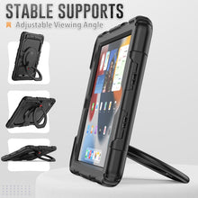 For iPad 10.2 2021 / 2020 / 2019 Silicone + PC Tablet Case with Shoulder Strap(Black)