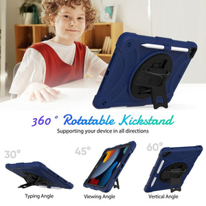 For iPad 10.2 2021 / 2020 / 2019 PC + Silicone Combination Tablet Case(Navy Blue)