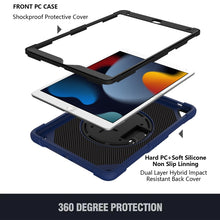 For iPad 10.2 2021 / 2020 / 2019 PC + Silicone Combination Tablet Case(Navy Blue)