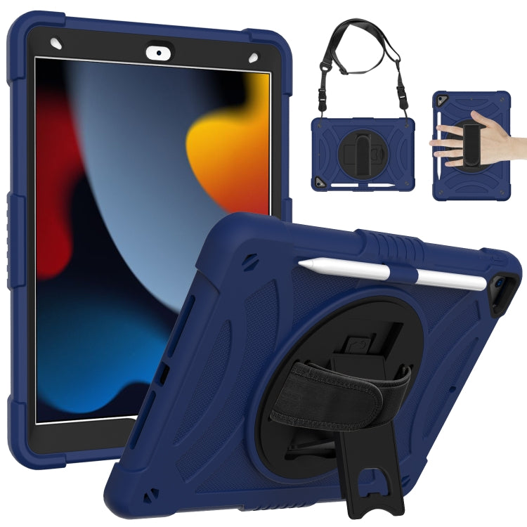 For iPad 10.2 2021 / 2020 / 2019 PC + Silicone Combination Tablet Case(Navy Blue)