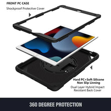 For iPad 10.2 2021 / 2020 / 2019 PC + Silicone Combination Tablet Case(Black)