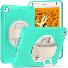 360 Degree Rotation PC + TPU Tablet Case For iPad mini 5 / 4(Mint Green)