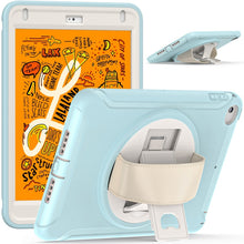 360 Degree Rotation PC + TPU Tablet Case For iPad mini 5 / 4(Ice Blue)