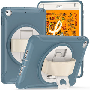 360 Degree Rotation PC + TPU Tablet Case For iPad mini 5 / 4(Cornflower Blue)