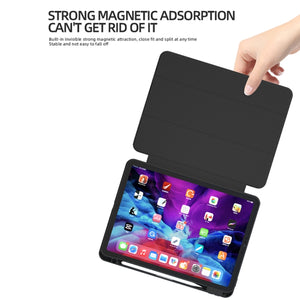 Magnetic Split Leather Smart Tablet Case For iPad mini 5 / mini 4(Dark Green)