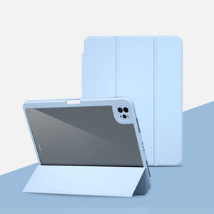 For iPad mini 6 Magnetic Split Leather Smart Tablet Case(Ice White)