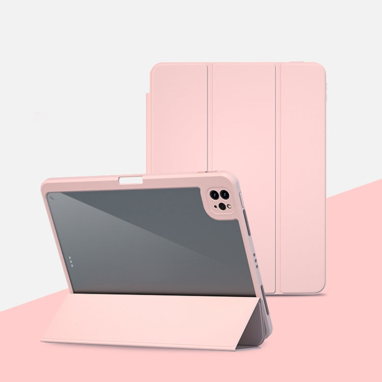 For iPad mini 6 Magnetic Split Leather Smart Tablet Case(Baby Pink)
