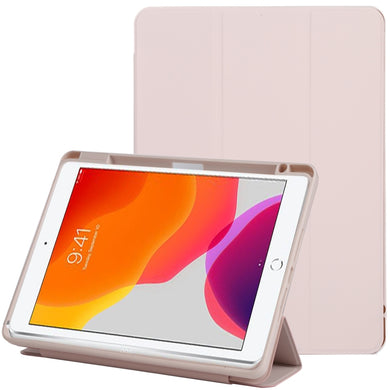 Magnetic Split Leather Smart Tablet Case For iPad 10.2 2019 / 2020 / 2021(Baby Pink)