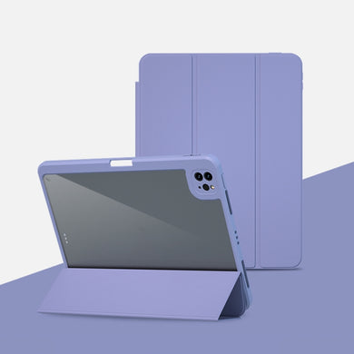 Magnetic Split Leather Smart Tablet Case For iPad Pro 12.9 2018(Lavender Purple)