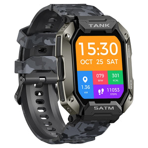 TANK M1 1.72 TFT Screen Smart Watch, Support Sleep Monitoring / Heart Rate Monitoring(Camouflage Black)