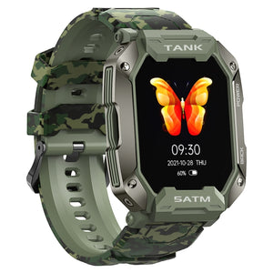 TANK M1 1.72 TFT Screen Smart Watch, Support Sleep Monitoring / Heart Rate Monitoring(Camouflage Green)