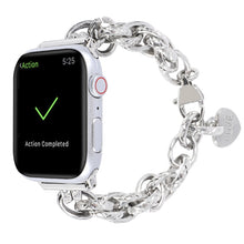 Stainless Steel Heart Pendant Watch Band For Apple Watch Series 8&7 41mm / SE 2&6&SE&5&4 40mm / 3&2&1 38mm(Silver)